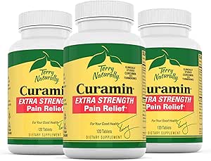 Terry Naturally Curamin Extra Strength 3 Pack 120 Vegan Tablets Non Addictive Pain Relief Supplement With Curcumin Boswellia Dlpa Non Gmo Gluten Free 120 Total Servings Health Personal Care Amazon Com