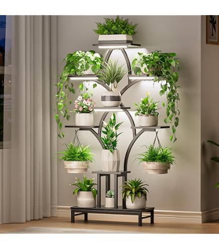 Amazon.com: NEHAJUNXI Plant Stand Indoor with 4 Grow Lights - 8