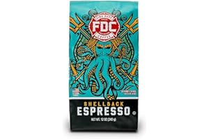 Fire Department Coffee - Gives Back to Firefighters - Bold & Smooth Shellback Espresso Ground Coffee - Roasted in the USA - Veteran Owned - 12 oz
