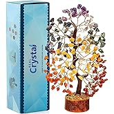 Seven Chakra Crystal Tree — Healing Crystal 7 Chakra Tree for Chakra Balancing, Feng Shui Decor, Meditation, Reiki, Good Luck Home & Office Decoration — Gemstone Spiritual Gift for Women & Men