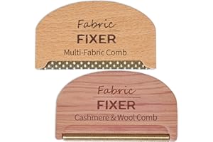 WARDROBE HACKERS Cashmere Pill Remover Comb & Multi Fabric Shaver Depilling Sweater Fuzz Comb Set (Cedar & Beech Wood) Wool Pilling Remover for Delicate Clothing Fabrics, Furniture, Pillows, Sheets by Fabric Fixer