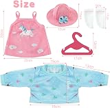 Aolso Baby Doll Clothes 14-18 Inch Dresses Set with Coat Hanger Pink-Blue view 2