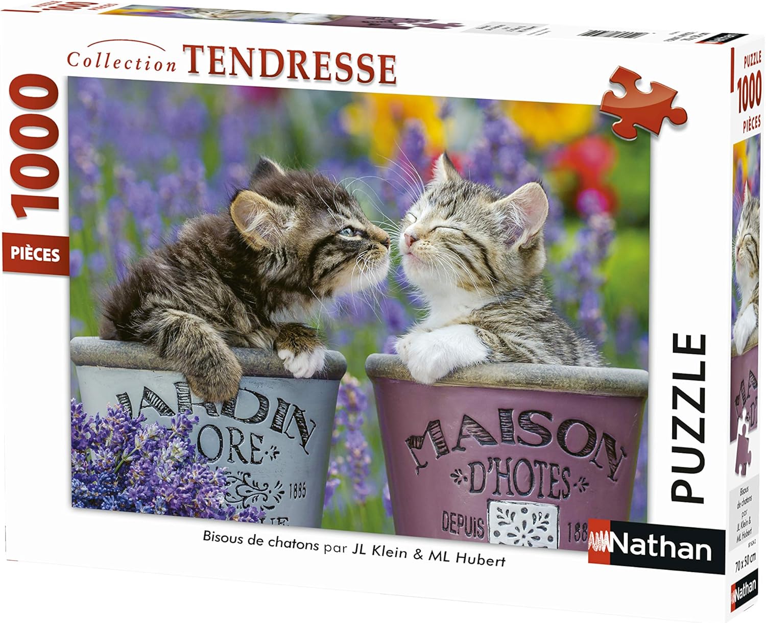 Nathan 1000 Piezas Bisous, Cassia Tete, Puzzle Adulto, Gatito ...