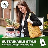 ECO CHIC Lightweight Foldable Reusable Shopping Bag Floral Navy 12L 15kg view 2