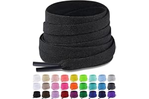 Puzeam Upgrade Tight Weave Flat Shoelaces 16 Colors 5/16" Wide Shoe Laces for Sneakers