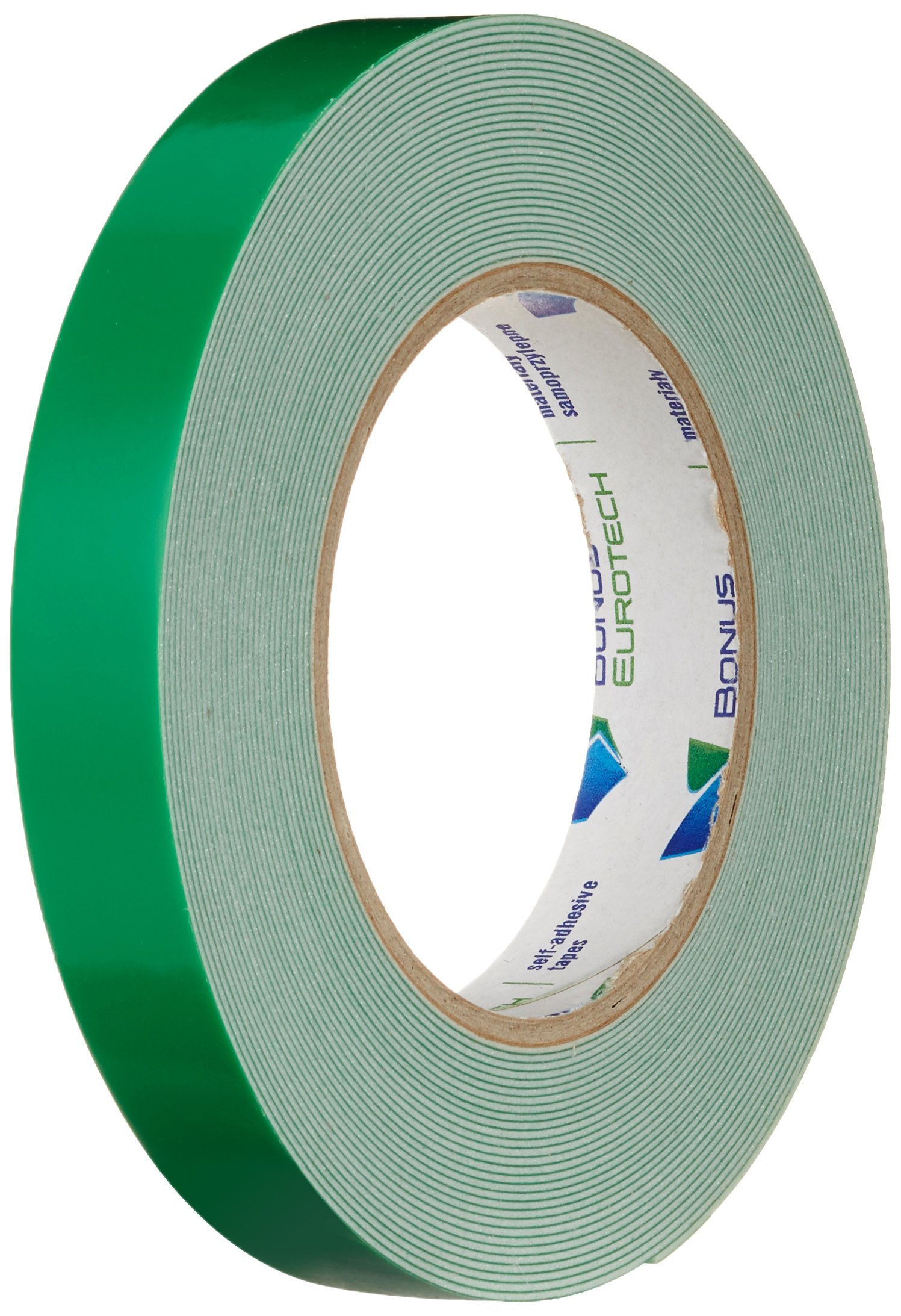BONUS Eurotech 2BF42.10.0019/010A# Double Sided Self Adhesive Foam Tape, Acrylic Based Adhesion On Both Sides, Width 19 mm, Length 10 m, Foam, Total Thickness 0.8 mm, White