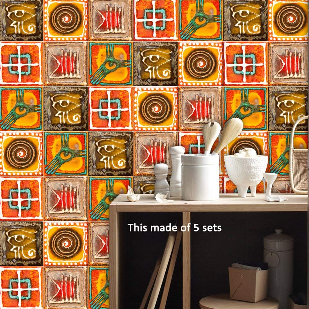 Selbstklebender Spritzschutz Fliesen-Aufkleber für Wohnzimmer 10 Stück