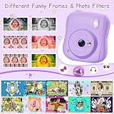 Hangrui Kids Camera Instant Print 14MP 32GB Card 1080P Video 3 Roll Paper view 3