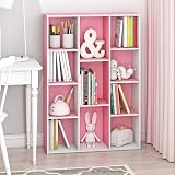 Furinno LUDER 11-Cube Bookshelf White Pink 73.9x105.9x23.9 cm Reversible view 2