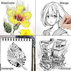 Muchcute Micro Fineliner Drawing Art Pens: 16 Black