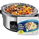 Syntus Crock Pot Liners, 20 Count 14" x 22" Extra Large Size Slow Cooker Liners Fits 6-10 Quart Pots, Disposable Cooking Bags Suitable for Oval & Round & Retangular Crock Pot