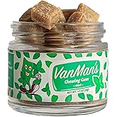 Vanman Remineralizing Chewing Gum with Grass-Fed Cattle Bone Hydroxyapatite and Organic Peppermint Extract – Sugar Free Chicle and Mastic Gum - Fresh Mint Flavor, 2 oz, 1 Pack
