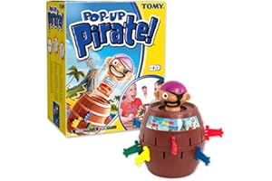 TOMY Pop Up Pirate Board Game - Family and Preschool Kids Games for Family Game Night - Winter Break Activities- Girls and Boys Games - 2-4 Players - Ages 4 Years and Up