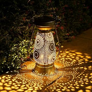 Solarlaterne für außen, Görvitor LED Solar Laterne Hängende für Draußen, Dekorative Solarlampe Garten Laterne IP44 Wasserdicht