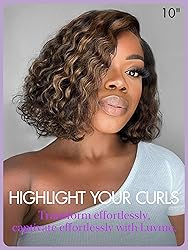 LUVME HAIR Curly Bob Wig 100% Human Hair Wigs