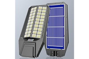 loyoele Solar Parking Lot Lights - 8000W, 300000 Lumens, Waterproof, Dusk-to-Dawn - Ideal for Commercial and Outdoor Parking Lots - Energy-Efficient, Solar-Powered - 3-Year Warranty