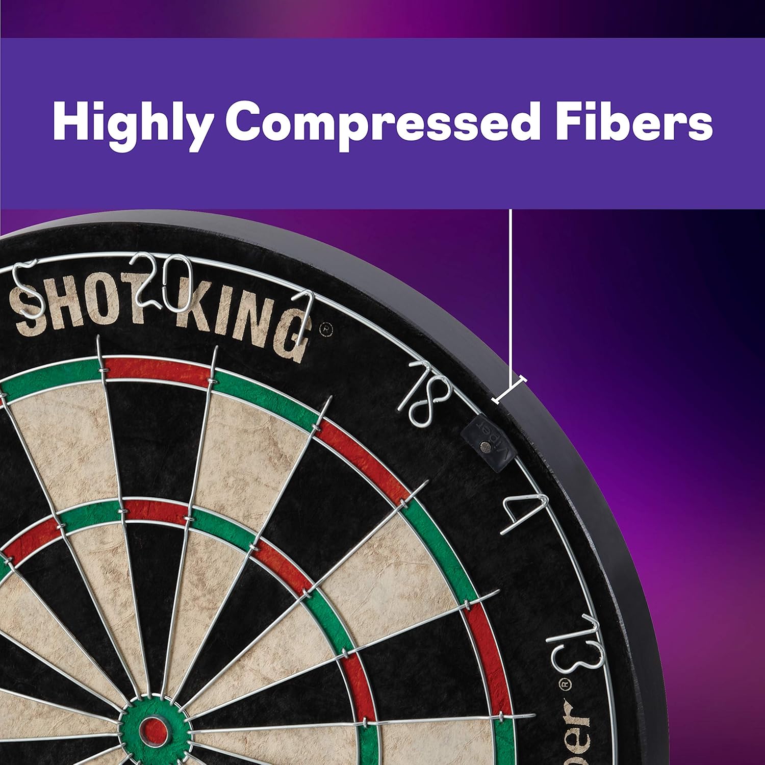Viper Shot King Regulation Bristle Steel Tip Dartboard Set with Staple-Free Bullseye, Metal Radial Spider Wire, High-Grade Compressed Sisal Board with Rotating Number Ring, Includes 6 Steel Tip Darts : Board Games : Sports & Outdoors