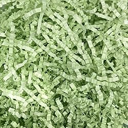 2LB Light Green Crinkle Cut Paper Shred