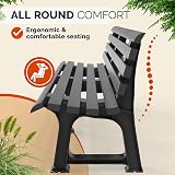 CASARIA Orchidea 3-Seater Garden Bench | Durable Weather-Resistant Plastic view 6