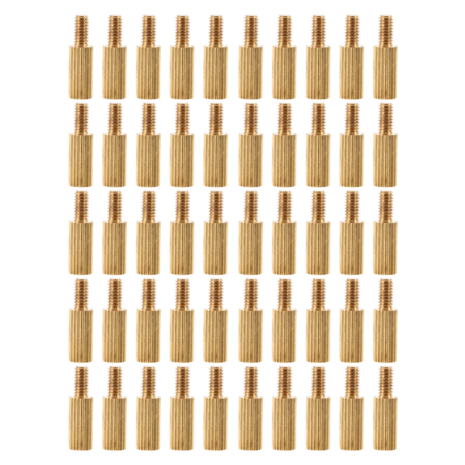 YOKIVE 60 Pcs M2 Standoff Screws, Brass Knurled PCB Standoffs, Keep Height Consistent, Great for Motherboard (Gold Tone, 7mm+4mm)