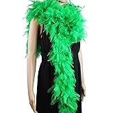 Flydreamfeathers 80 Gram 2 Yard Chandelle Feather Boa, Great for Party, Wedding, Halloween Costume, Christmas Tree Decoration