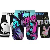 PSD Mens Underwear Playboy Graphic Print Boxer Briefs, Packs &amp; Singles
