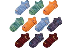 Comfoex 10 Pairs Boys Socks Kids Ankle Sport Cotton Socks For Kids 4-7 7-10 Years Olds