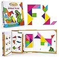 FOOZZILLA Tangram Puzzle Kids Games – Magnetic Blocks Road Trip Essentials Kids – Premium EVA Material – Fun and Colorful Des