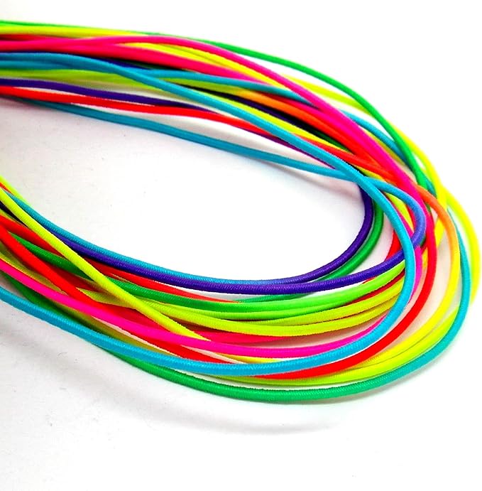 10m Rainbow Elastic Cord 1mm Nylon Beading Stretchy Rope P00283R