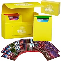 Monster Protectors Trading Card Triple Deck Box (Black) Fits Yugioh, Pokemon, Magic The Gathering Cards, Black Toys & Games