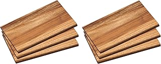 6x Frühstücksbrett 6 Frühstücksbrettchen Holz Akazie Essbrett Kesper # 23403