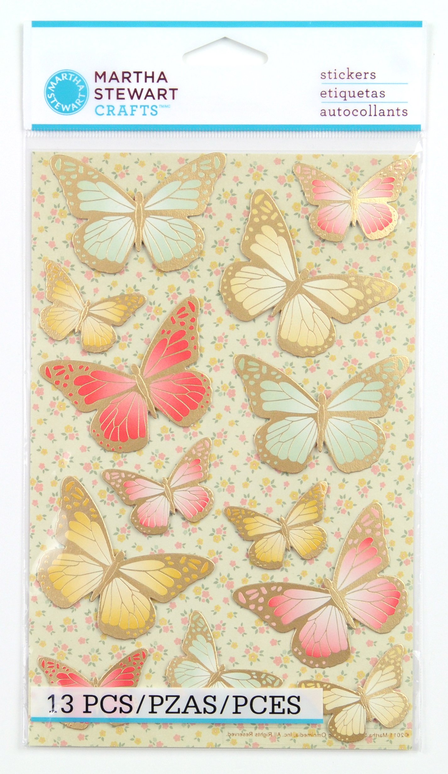Martha Stewart Crafts Stickers Heirloom Foil Butterfly | Desertcart  Seychelles, image size:1425x2460