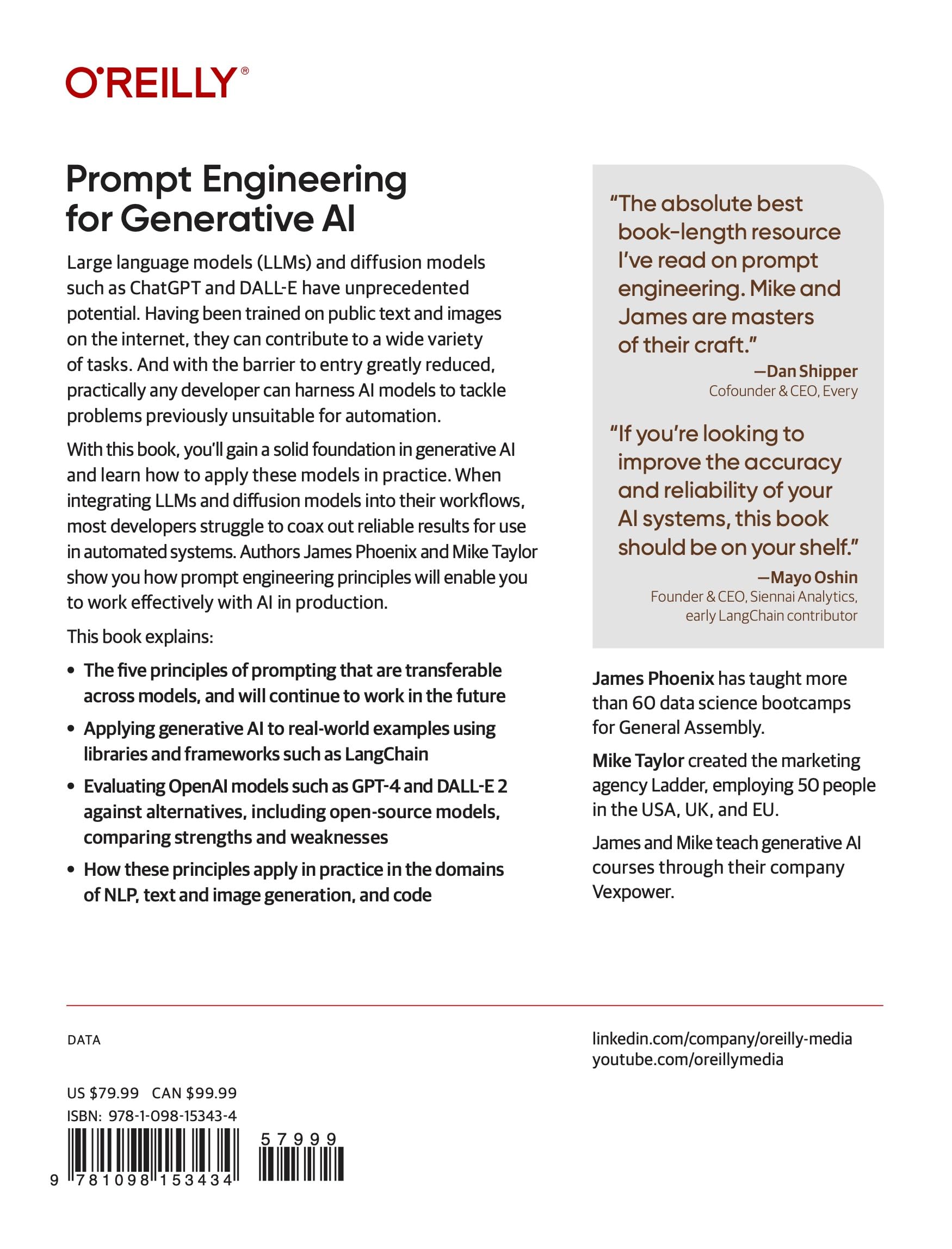 Prompt Engineering for Generative AI: Future-Proof Inputs for Reliable AI Outputs Prompt Engineering for Generative AI: Future-Proof Inputs for Reliable AI Outputs Paperback Audible Audiobook Kindle Audio CD