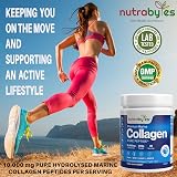 NutraBytes Marine Collagen Powder 10000mg Unflavoured Type 1 & 3 Kosher Halal view 10