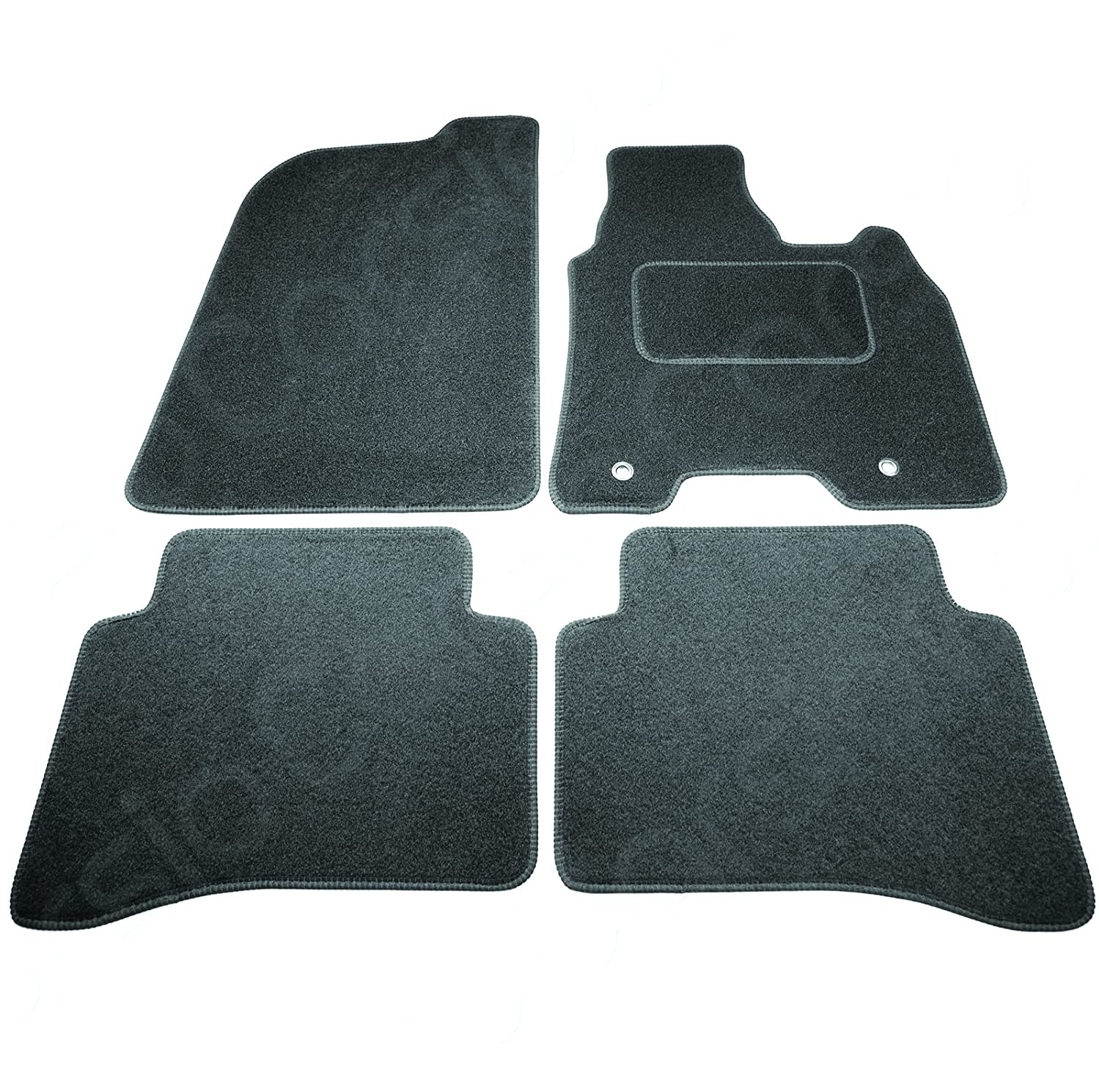 Carsio Carpet Car Mats For Kia Sportage 2016 to 2020 4 Piece Set With 3 Clips Tailored Fit Floor Mat Complete Accessory Black Custom Fitted - All Weather, Anti-Slip Backing & Black Trim