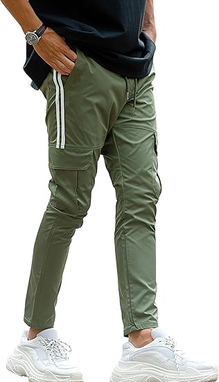 Amazon キャバリア Cavaria メンズ カーゴパンツ ジャージパンツ スキニー スリム サイドライン 細身 Catn 38 ロングパンツ 通販