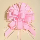 ZhXu Shuo 6 Pieces Large Pull Bows,6 inches,Bow for Gift Wrapping,Pull Bows for Christmas Party Birthday Gift Wedding Baskets,Valentine's Day Gift Decorations, Flower Decorations (Pink), BE-03