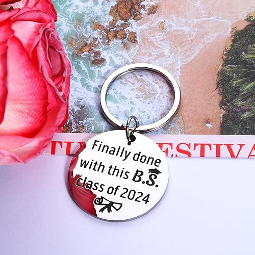Funny Graduation Keychain Gift – "F**king Finally" Stainless Steel Keyring For 2024 Grads - View #12