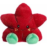 Aurora® Festive Palm Pals™ Carmine Poinsettia™ Stuffed Animal - Fun Collectible Plush for Kids and Adult Collectors - Perfect for Holiday Decorations or Gifts - Red 5 Inches