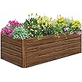 SnugNiture Galvanized Raised Garden Bed 8x4x2FT Outdoor Large Metal Planter Box Steel Kit for Planting Vegetables, Flowers