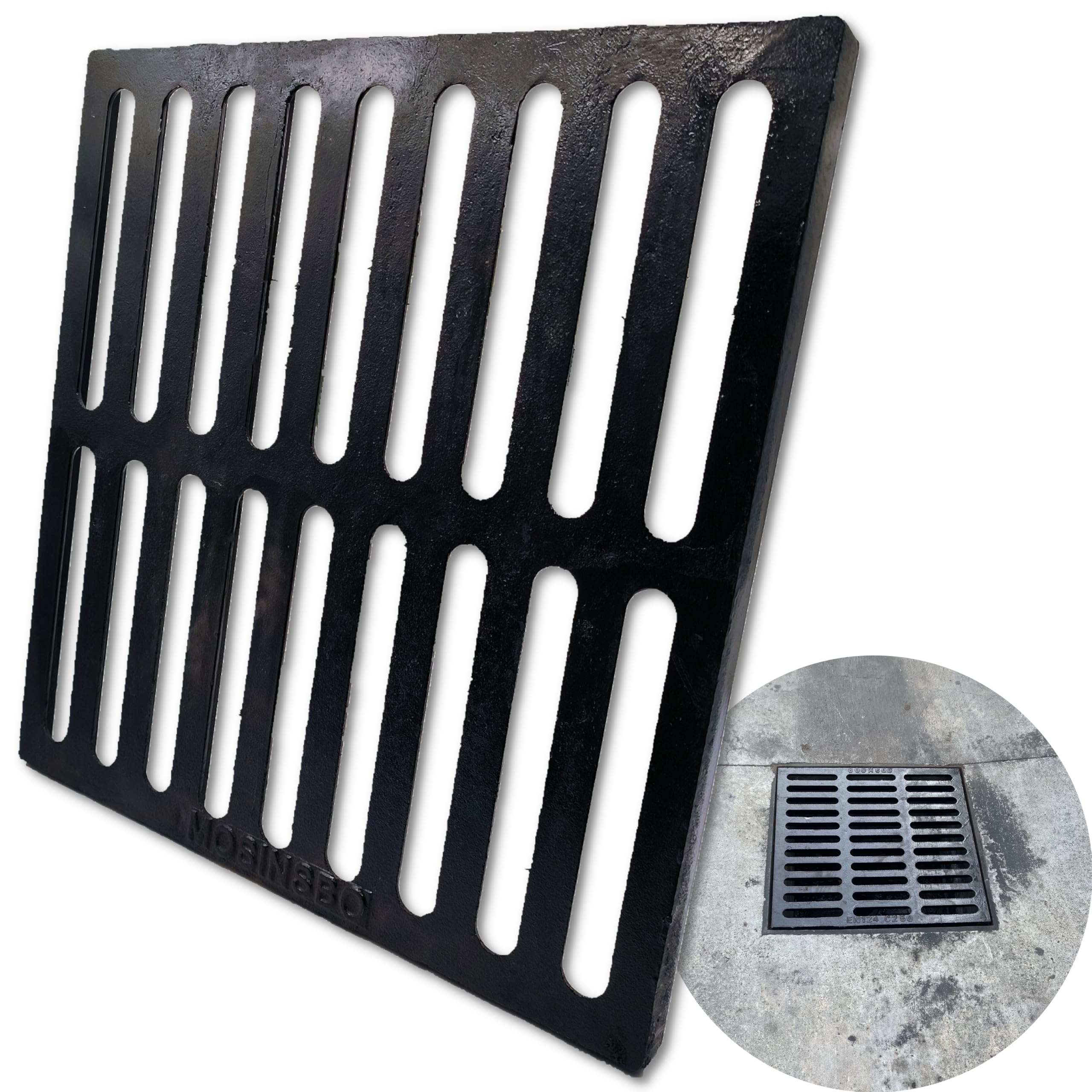 MOSINSBO Cast Iron Drain Grate, 18x18 Outdoor Drain
