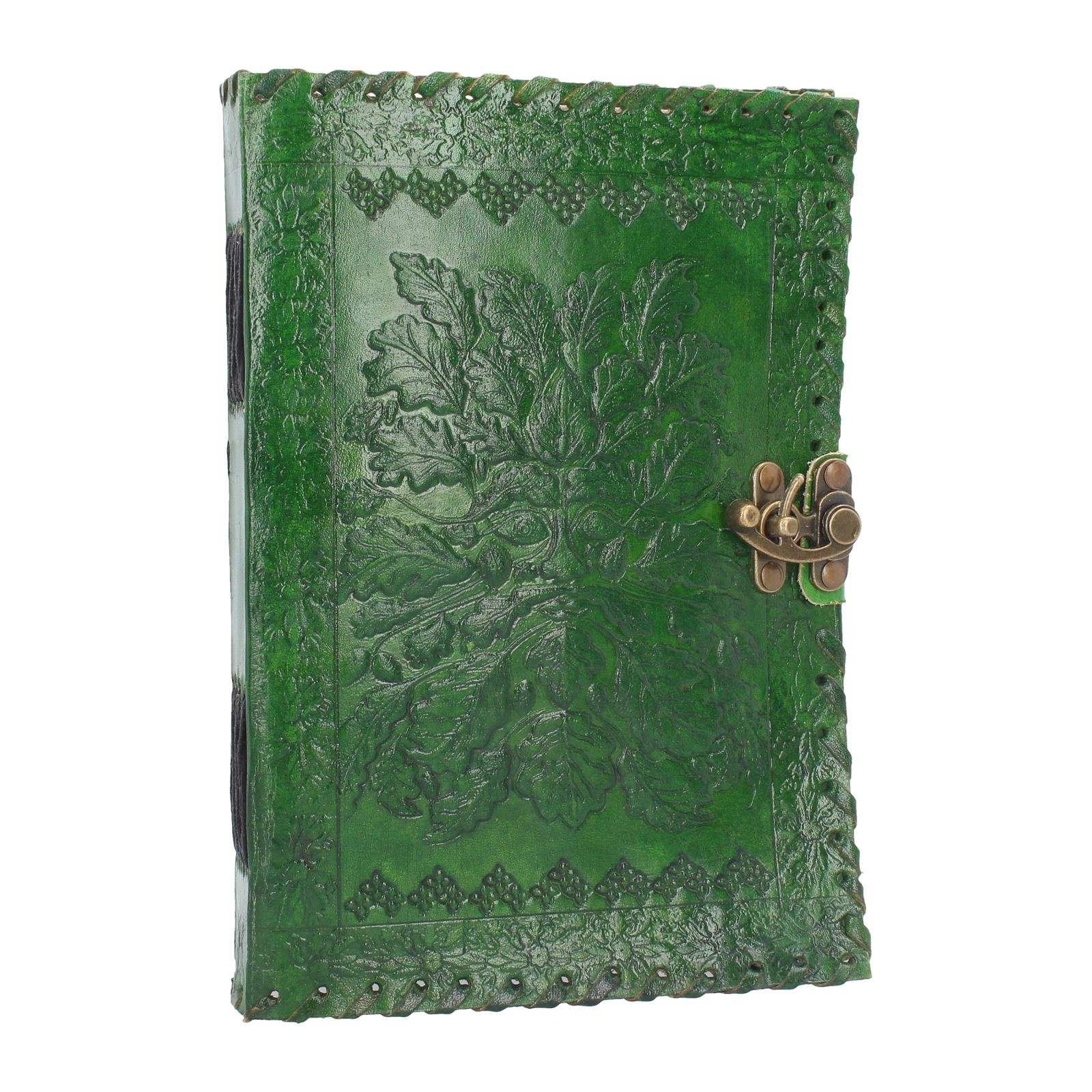 Nemesis Now Greenman Leather Journal With Lock 28cm Green