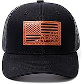 Dad The Man The Myth The Legend Flag Hat, Fathers Day Birthday Gifts for Dad Papa from Daughter Son Black Cap
