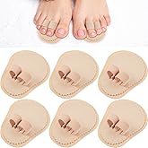 Nuanchu 6 Pieces Double Toe Straightener Hammer Toe Splint Corrector Separators for Crooked Relieving Foot Pain, Claw and Overlapping, Pressure, Discomfort