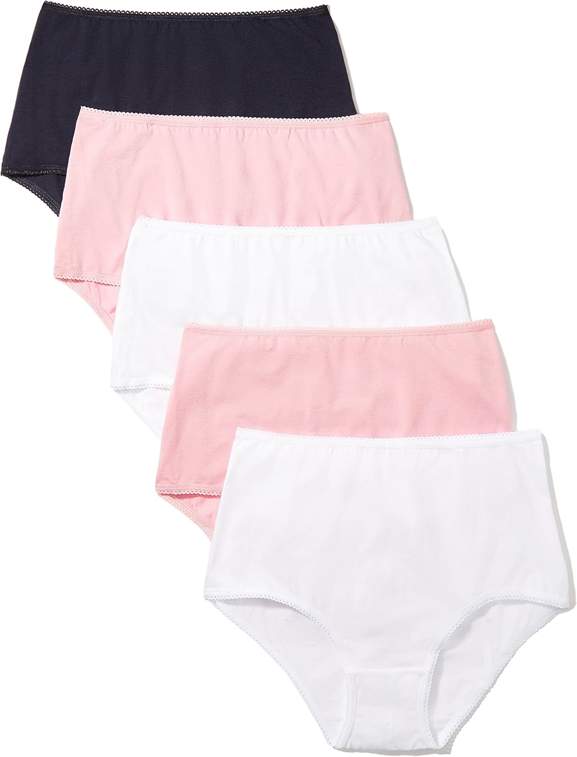 Produktbild Iris & Lilly: Taillen-Slip, 5er-Set 1 x blau, 2 x rosa, 2 x weiß, Größen XS-3XL Foto