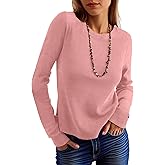 ANRABESS Women's Long Sleeve Waffle Knit Shirts Casual Slim Fitted Crew Neck Thermal Tops Basic Tee 2026 Fall Trendy Outfits