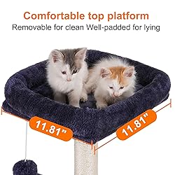 Heybly Cat Tree with Toy, Cat Tower Condo for