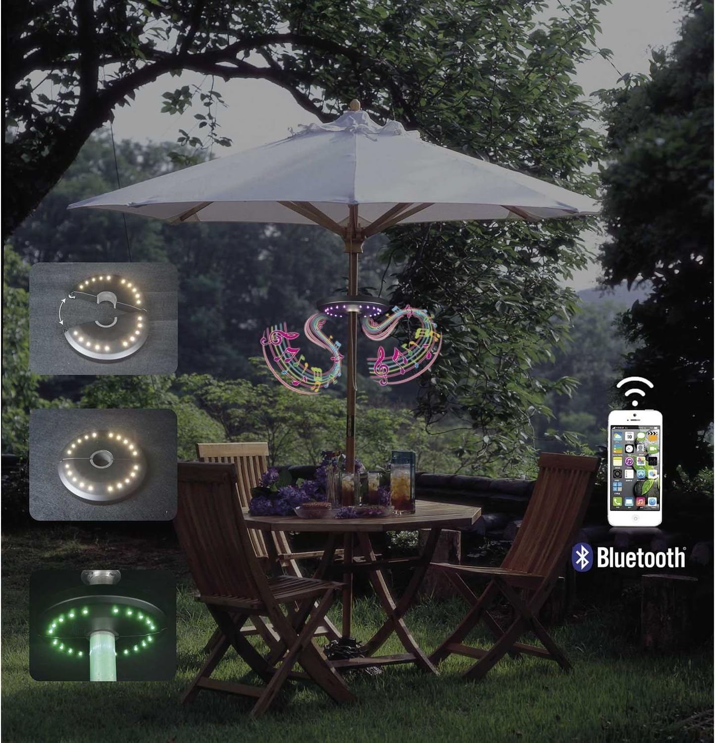 bluetooth parasol