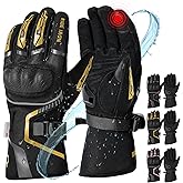 RIDEIRON Winter Motorcycle Gloves for Men & Women Waterproof Warm Cold Weather Riding Gloves with Touchscreen for ATV UTV Riding, Road Racing, Snowmobile, Motocross