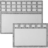 LXUEJIE Beading Mats, 2 Pack Large Rectangle Felt Beading Mat 14.4x11 Inch (36.5x28 cm) Felt Bead Design Board with Centimeter Alphabetic Scale Beads Tray Pad for Art Crafts Jewelry Making, Gray